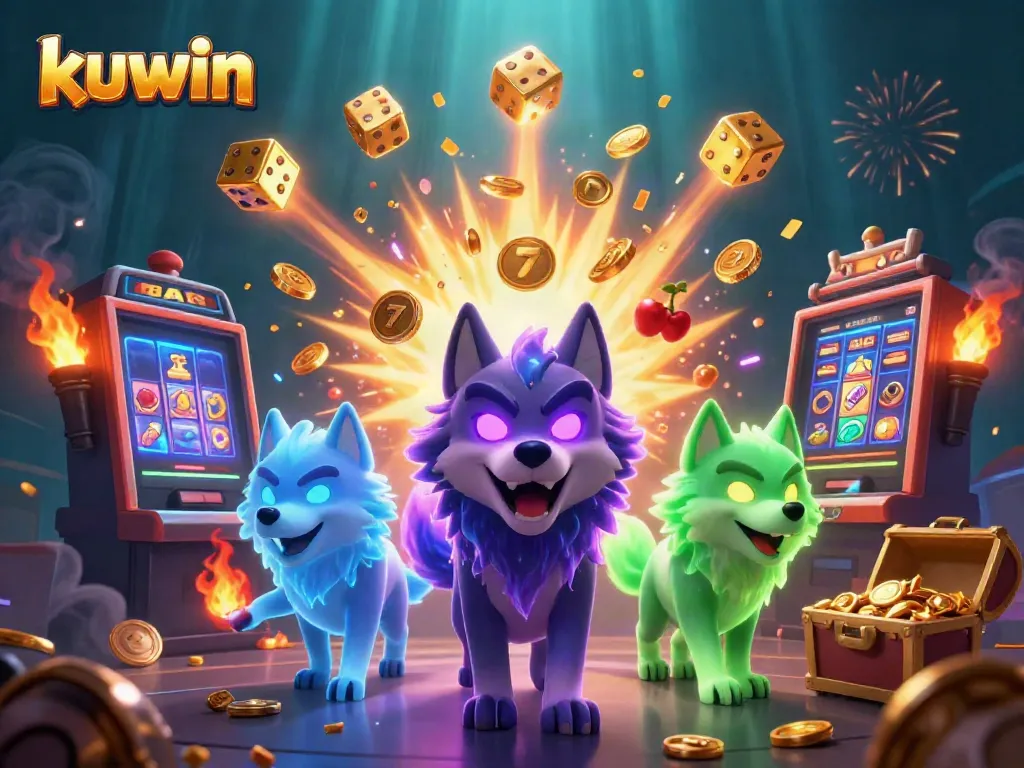 Engage with kuwin's thrilling slot gaming experience featuring vibrant elements and characters.