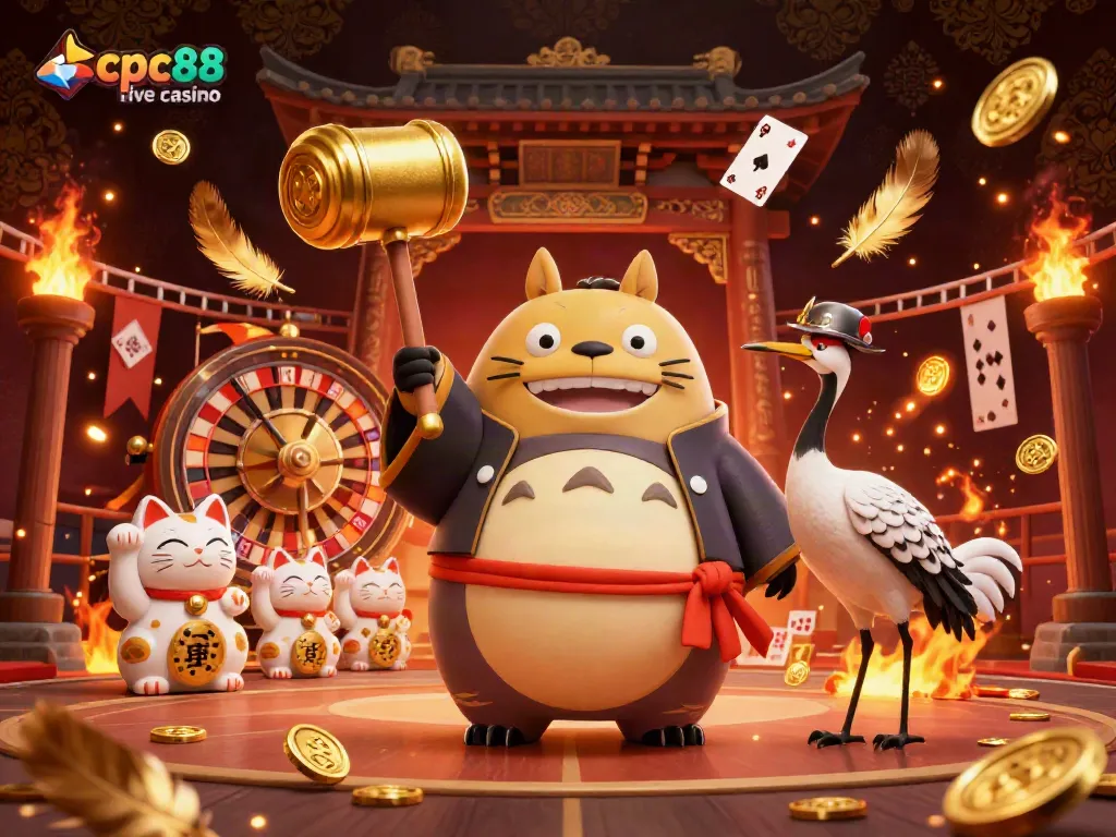 Experience live casino excitement at cpc88 live casino with cheerful characters and engaging gameplay elements.